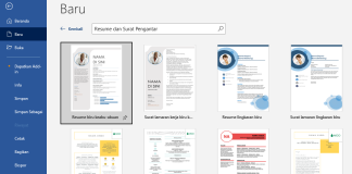 cara membuat cv di word